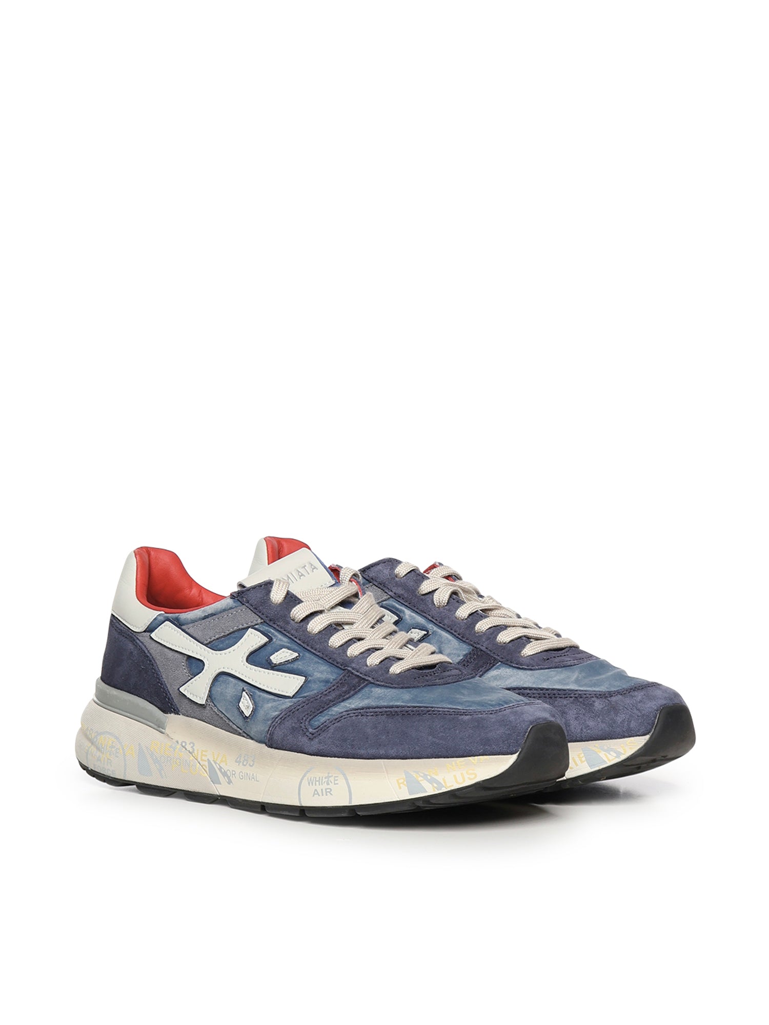 Premiata Sneakers Blue Calfskin