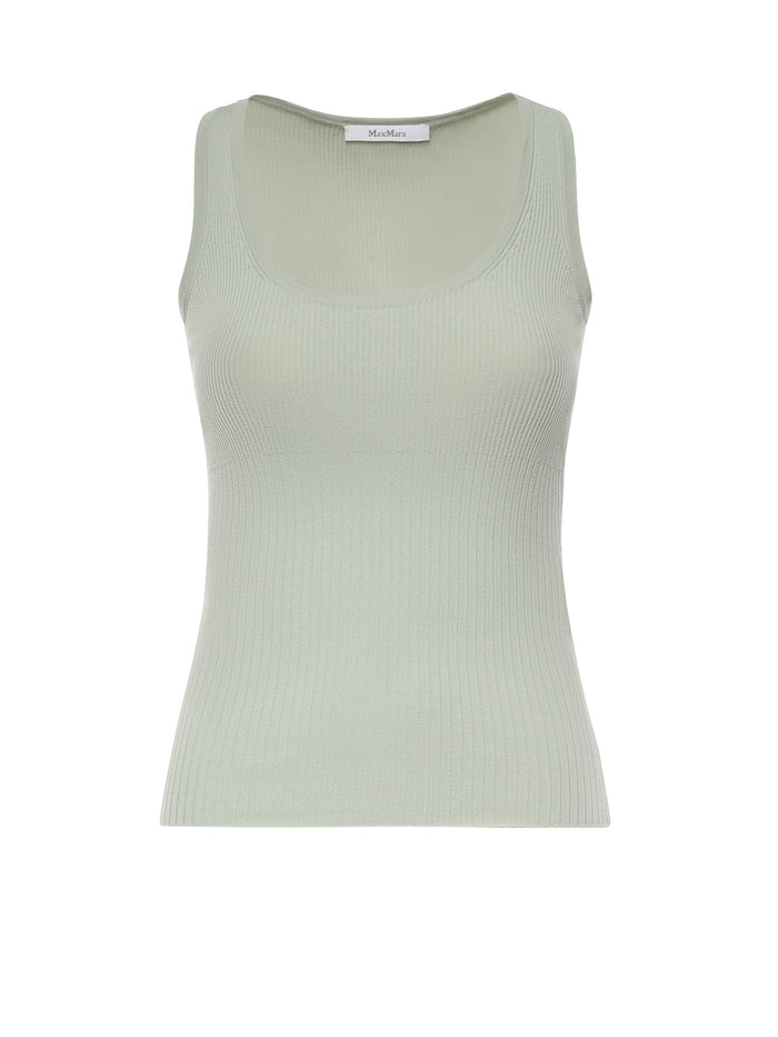 Max Mara Sweaters Sage Green In Maglia Viscosa Top