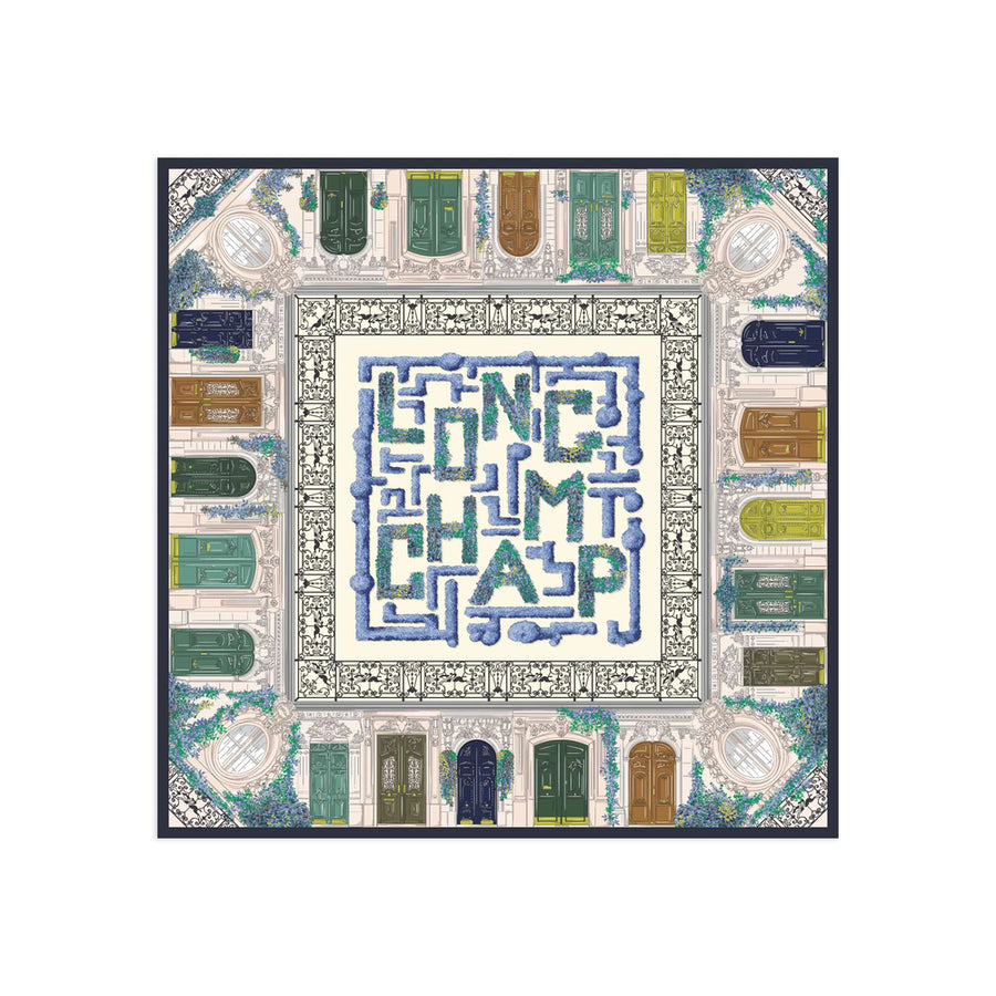 Scarf Jardin Parisien Blue-Green Blue/green