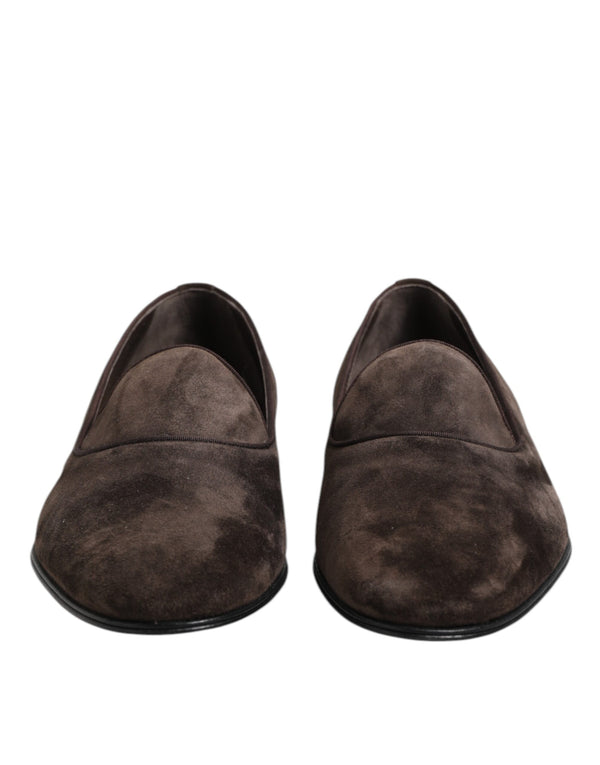 Dolce & Gabbana 100% Velvet Leather loafer in brown