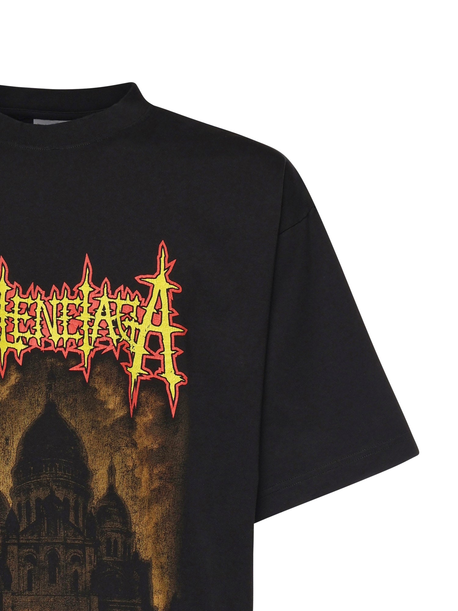 Balenciaga T-Shirts And Polos Black Cotton