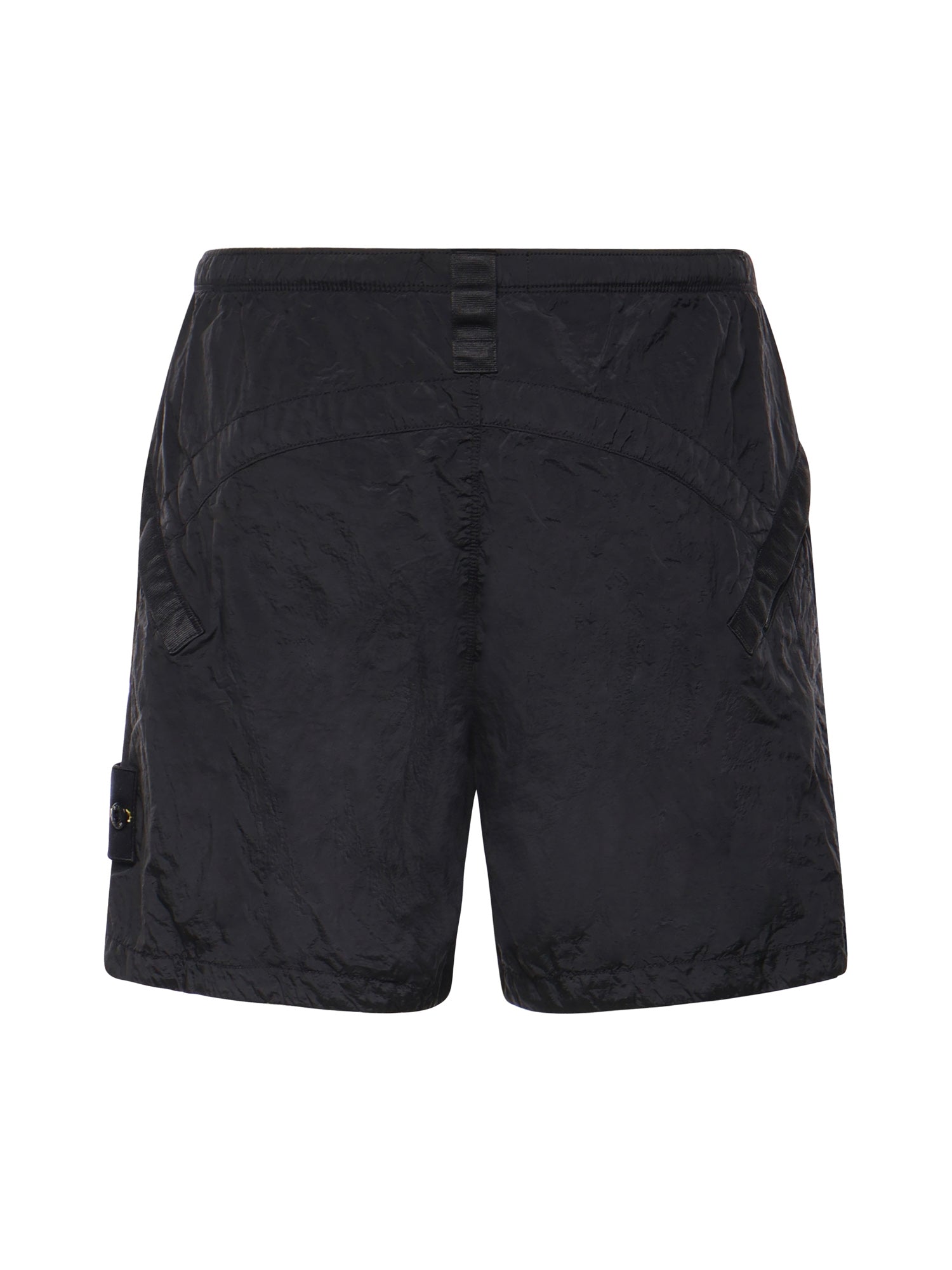 Stone Island Shorts Black Polyamide