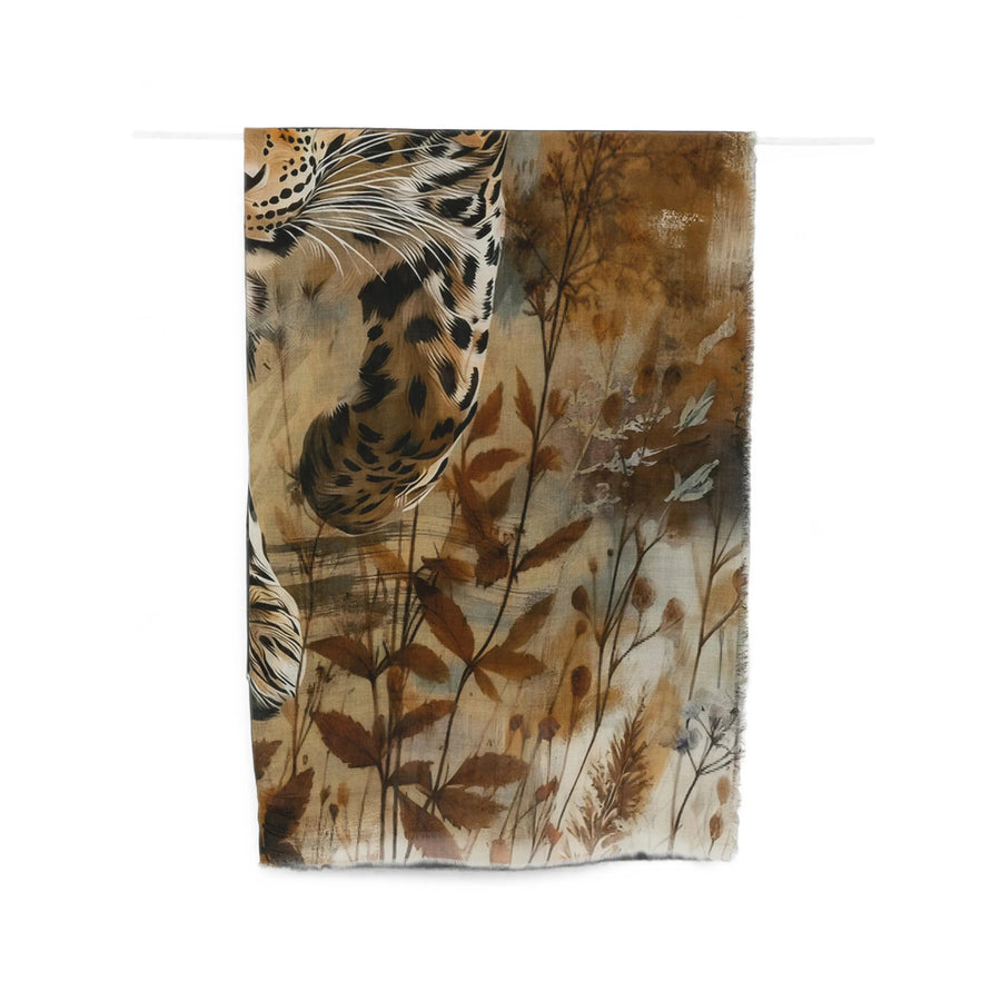 Stole Elba Animal Print Modal Cashmere Neutrals/brown Scarf