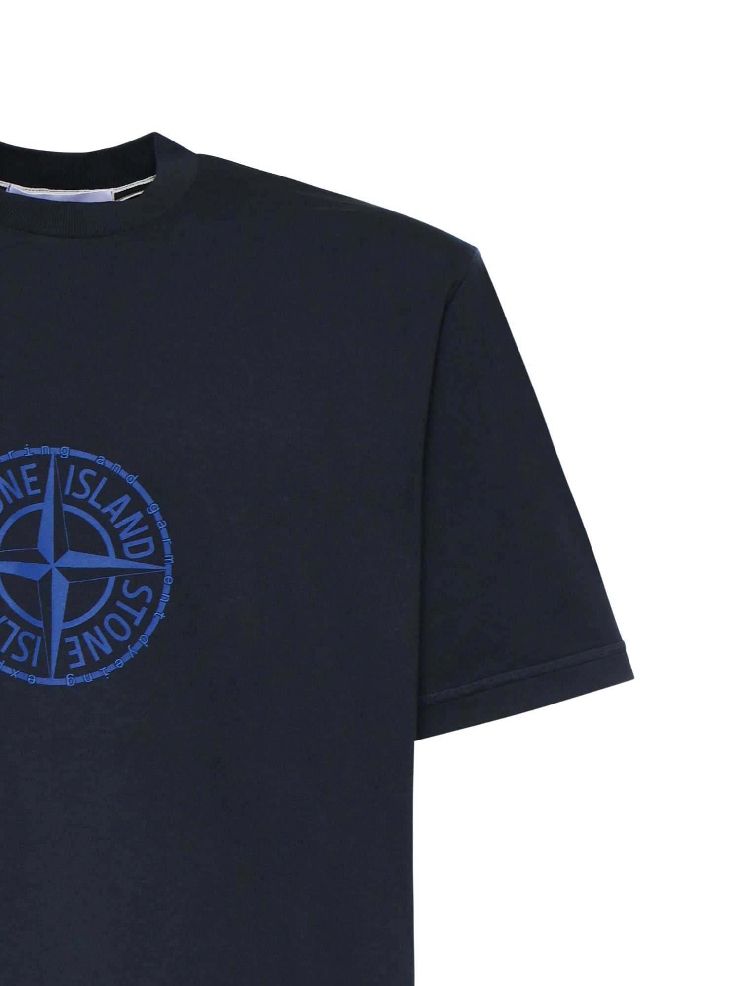 Stone Island T-Shirts And Polos Blue Cotton