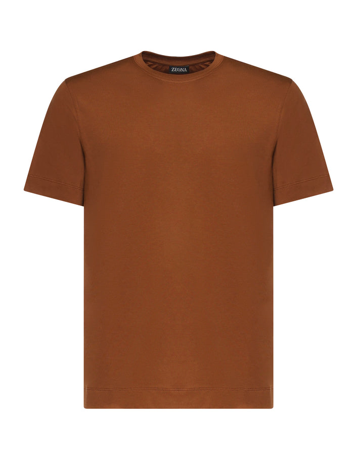 Zegna T-Shirts And Polos Tobacco Cotton