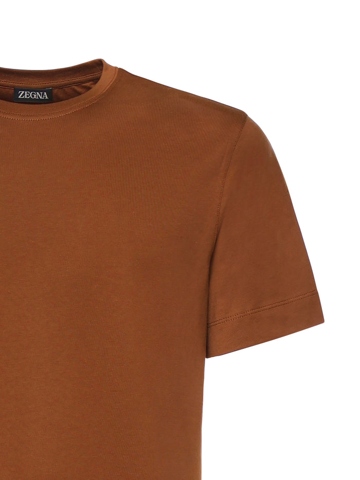 Zegna T-Shirts And Polos Tobacco Cotton