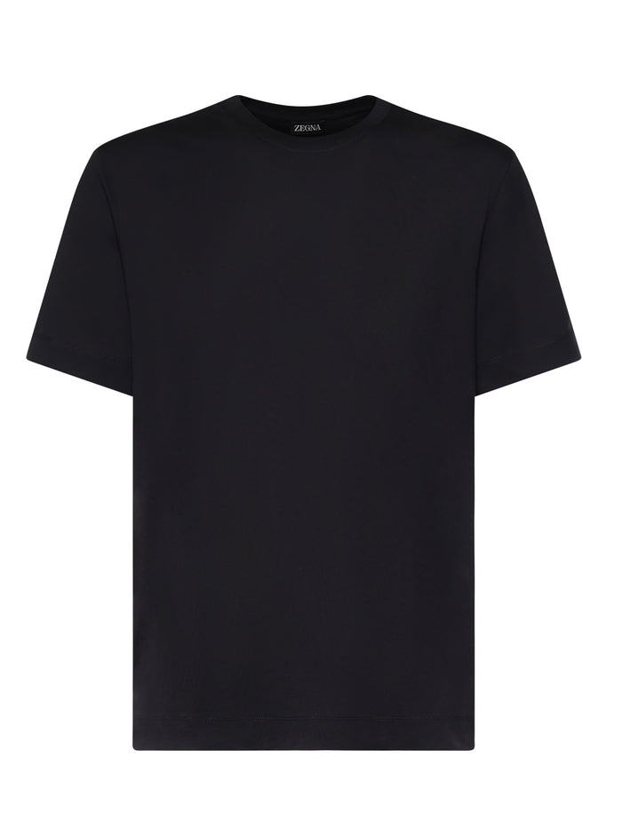 Zegna T-Shirts And Polos Navy Blue Cotton