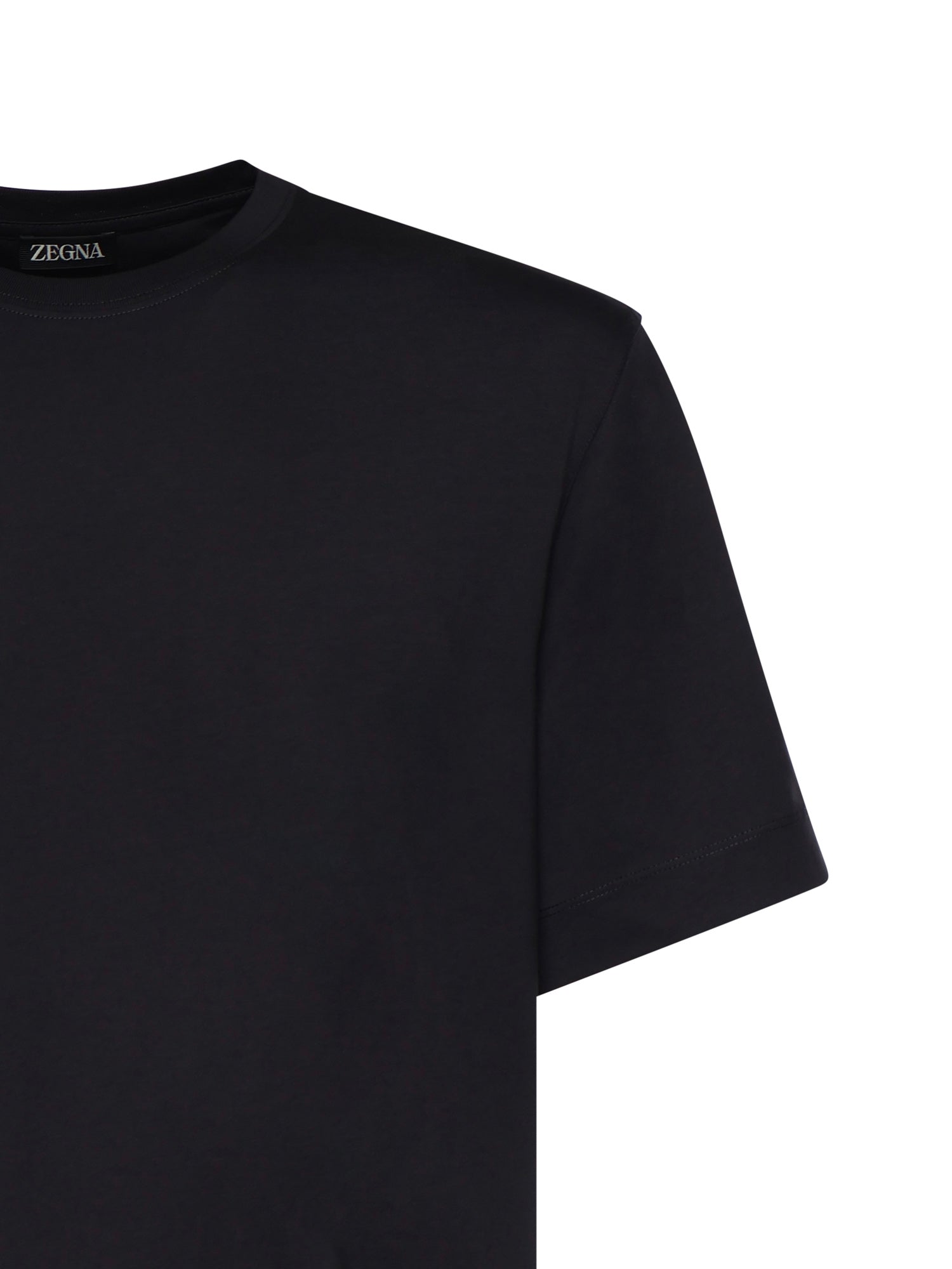 Zegna T-Shirts And Polos Navy Blue Cotton