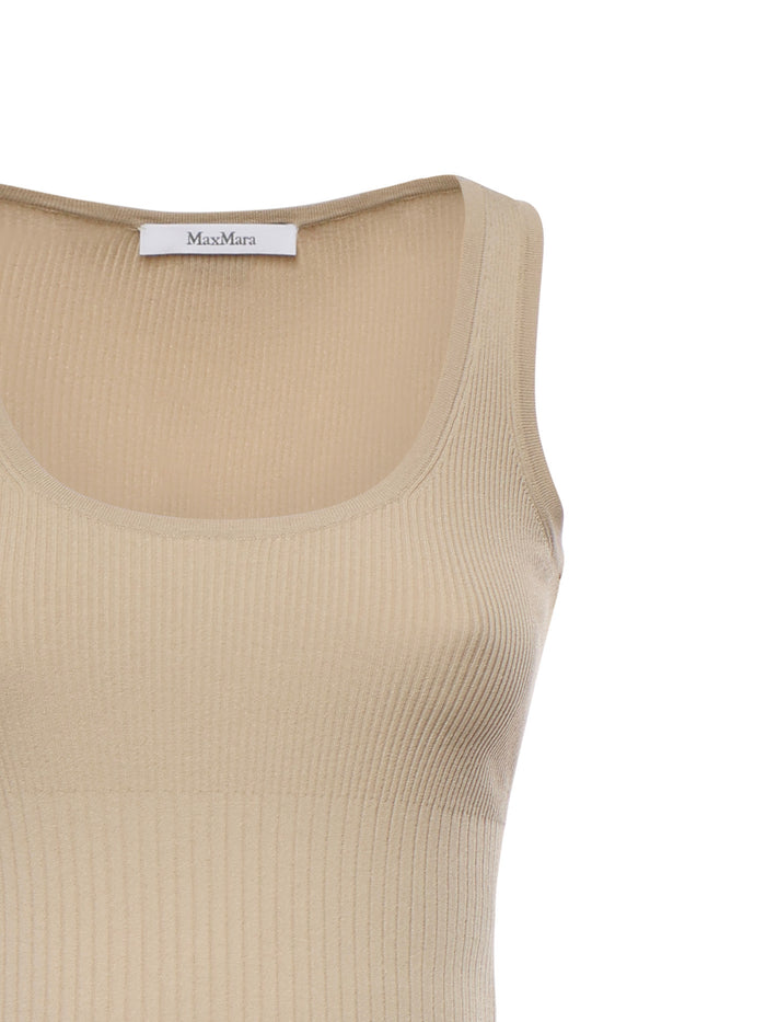 Max Mara Top Sand In Maglia Viscosa