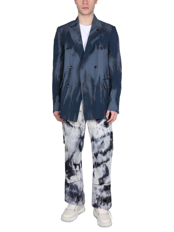 Relaxed Fit Jacket Blue Wool