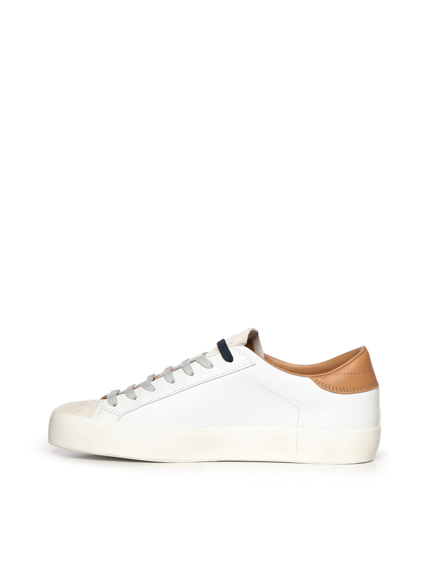 D.a.t.e. Sneakers White/tan Cow Leather + Goat