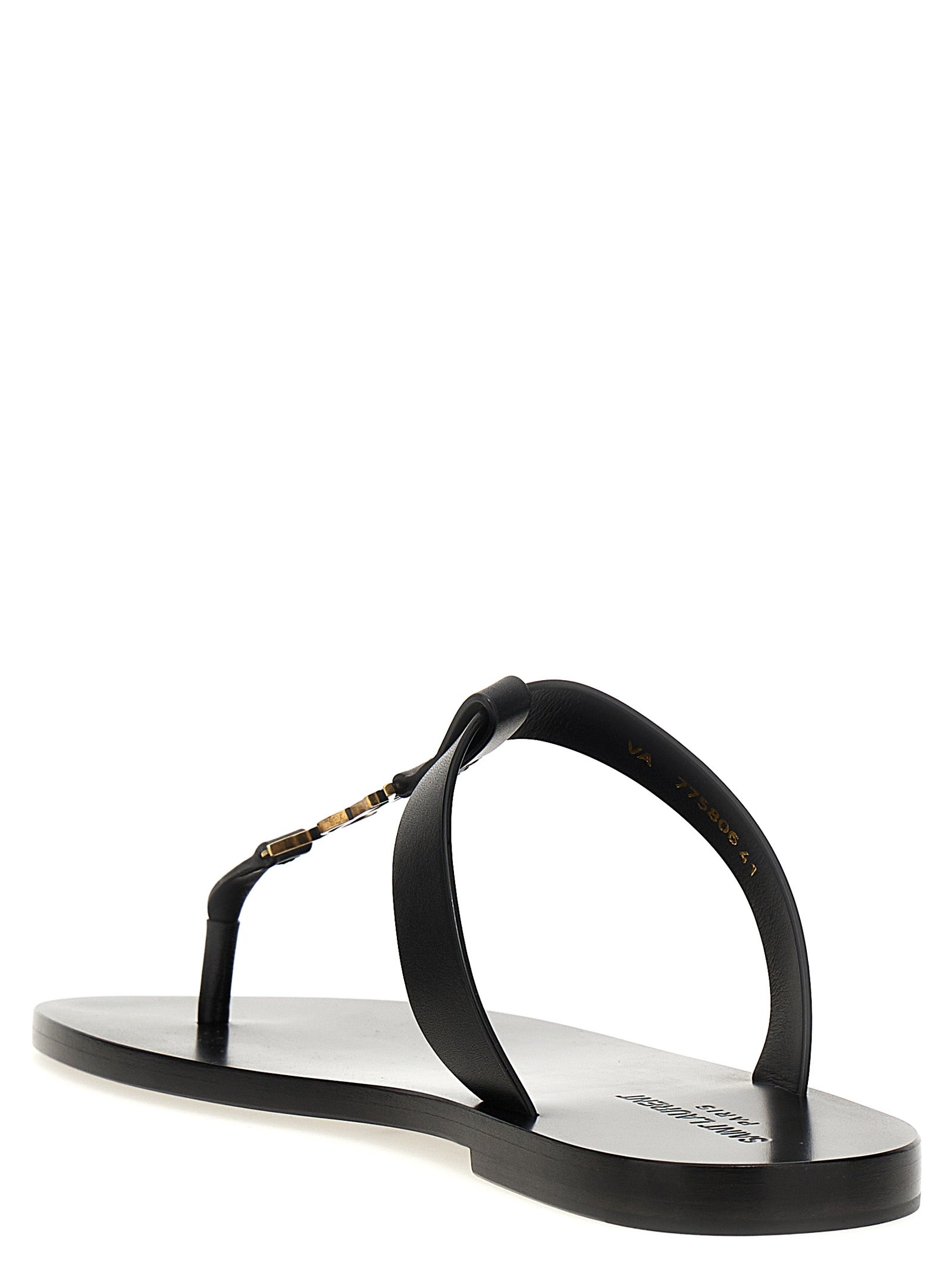 Cassandre sandals Black Calfskin Leather (bos Taurus)