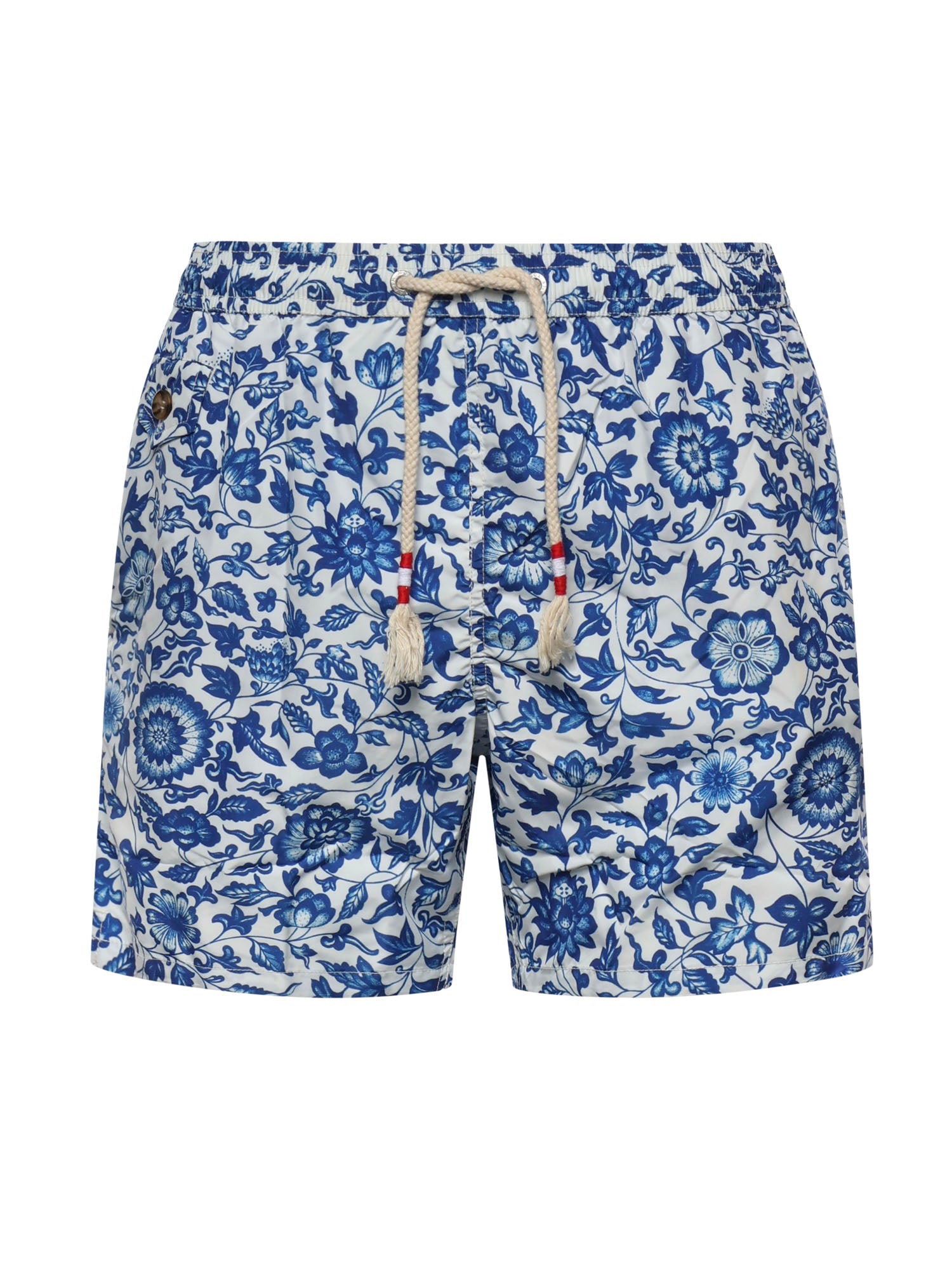 Mc2 Saint Barth Sea Clothing White/blue Polyester