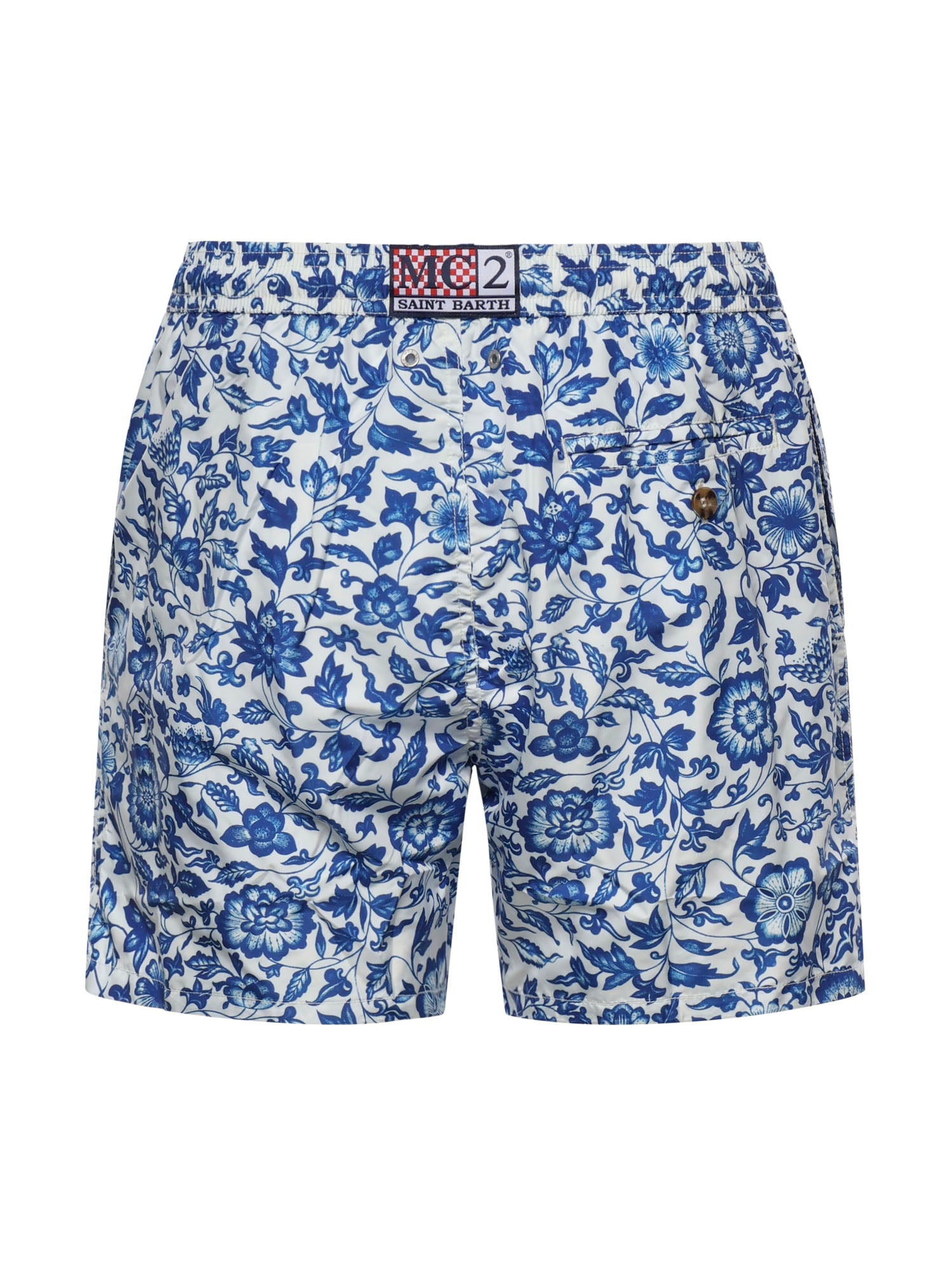 Mc2 Saint Barth Sea Clothing White/blue Polyester