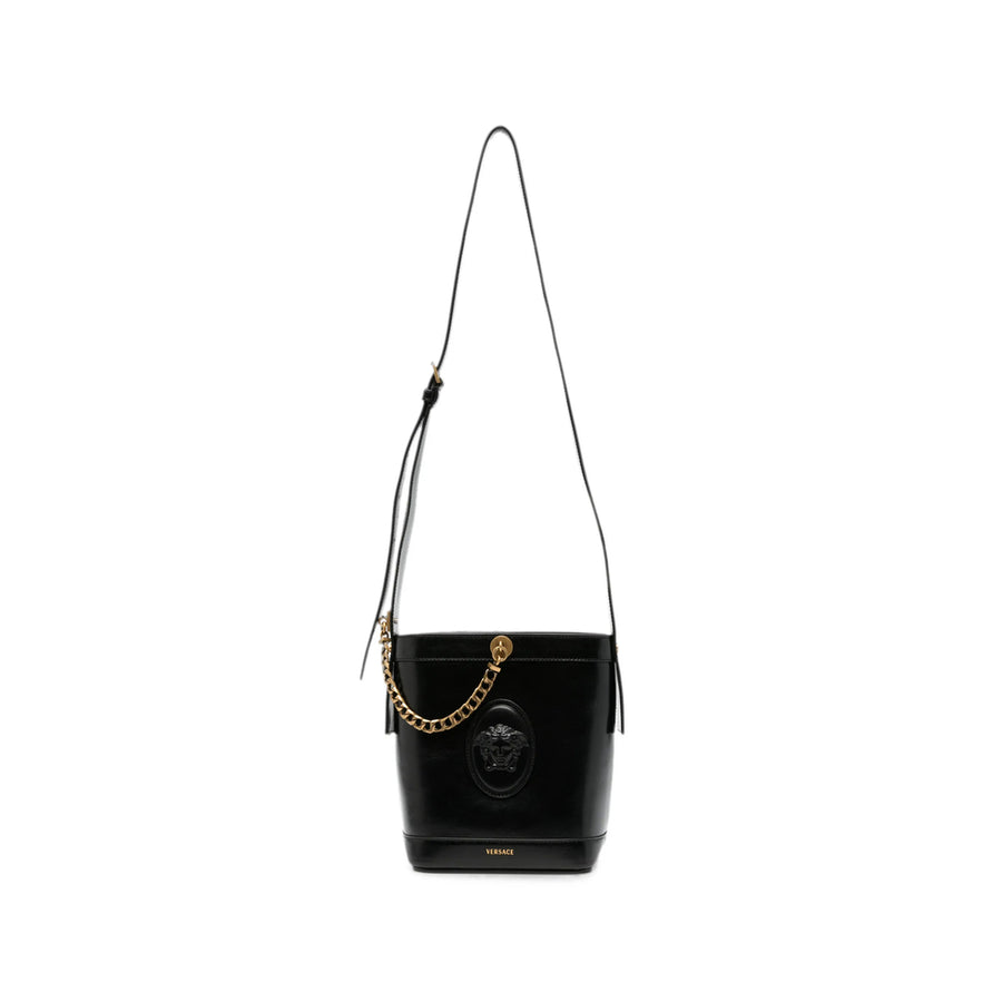 Bucket Bag Medusa 95 Black Leather Calf
