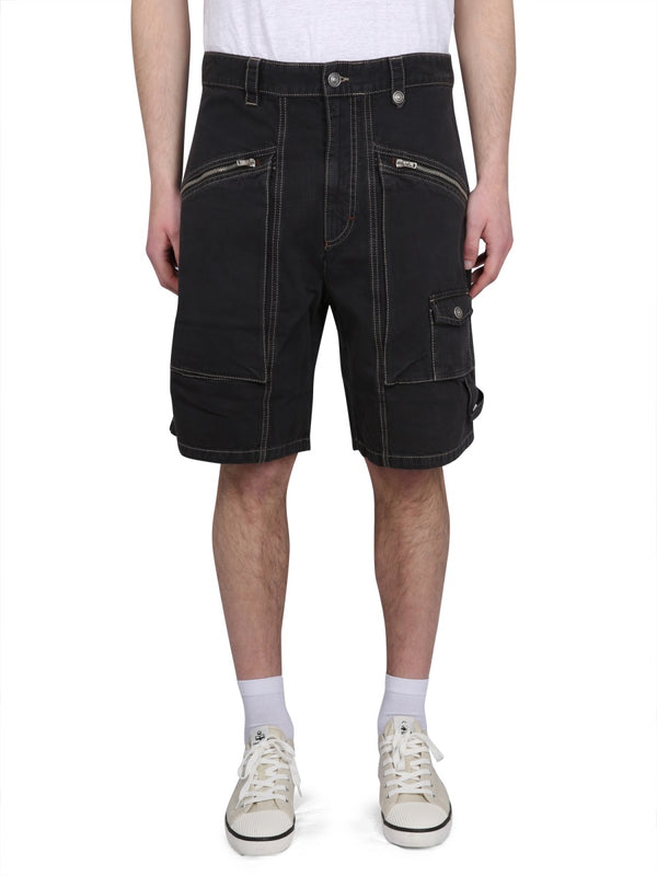 Denim Bermuda Shorts Black
