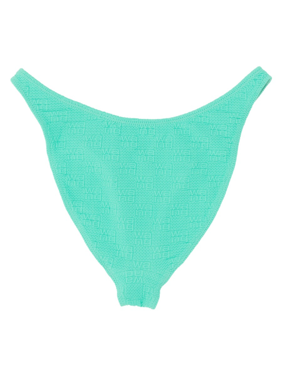 Bikini Briefs With Logo Green Main: Polyamide Swim Shorts