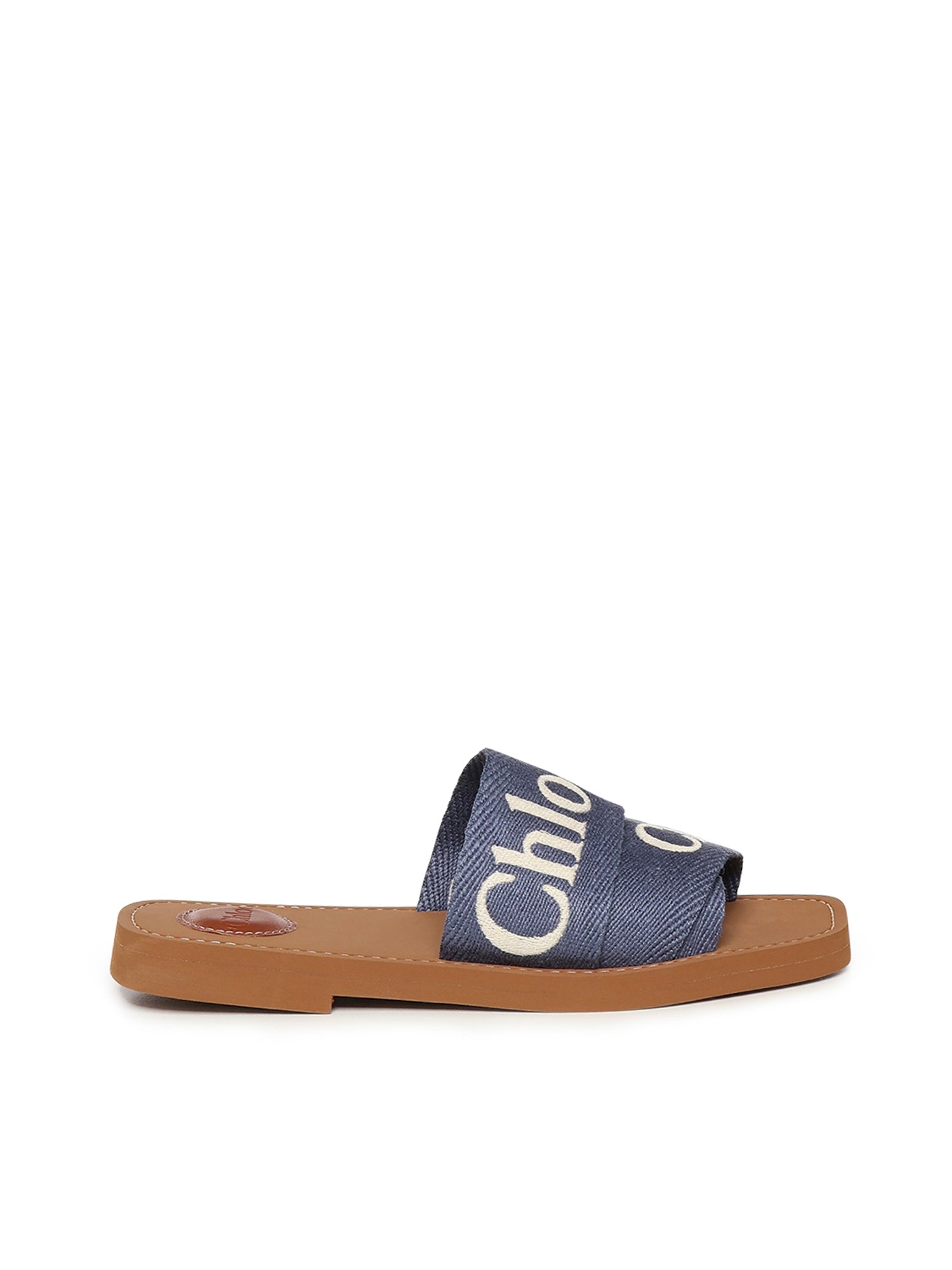 Chloè Sandals Surfing Blue Linen Polyester