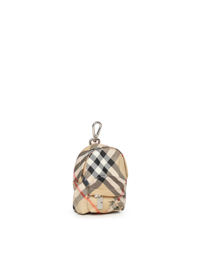 Burberry Keychains Beige, Sand Polyester Polyurethane