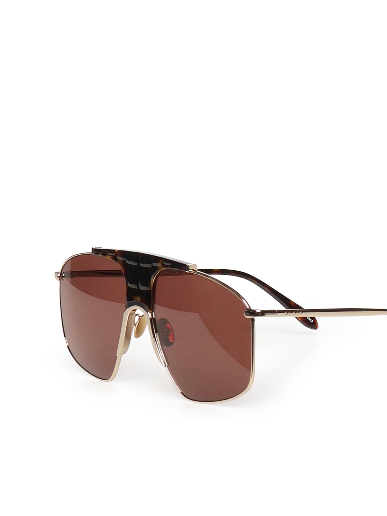 Alaia Sunglasses Brown Metal Fiber