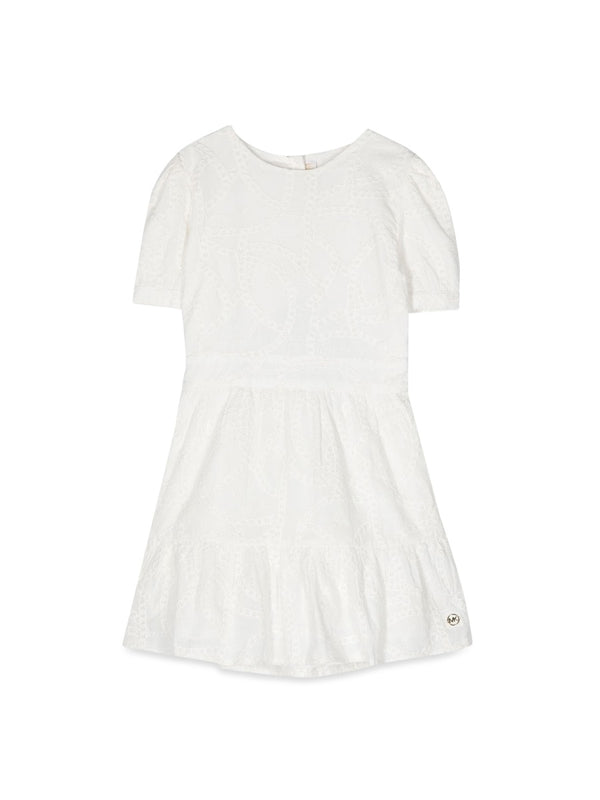 Dress Short-Sleeved White Cotton