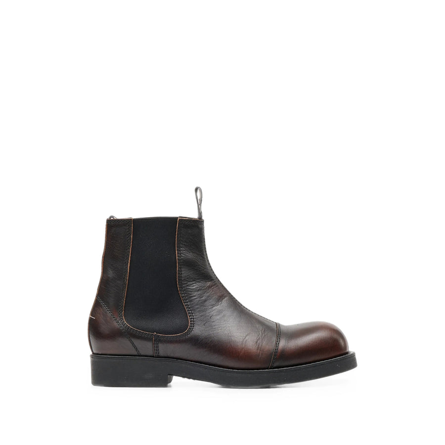 Leather Slip-On Shoes Brown Calf Sneaker