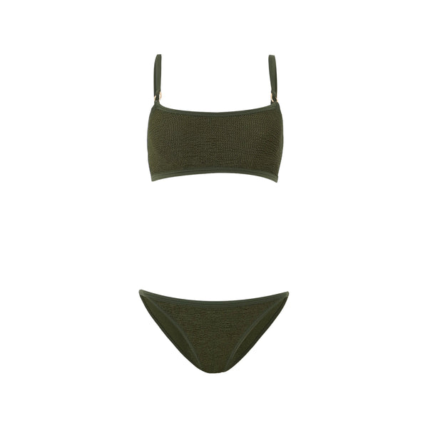 Bikini Iris Green Crinkle Polyamide Bikinis