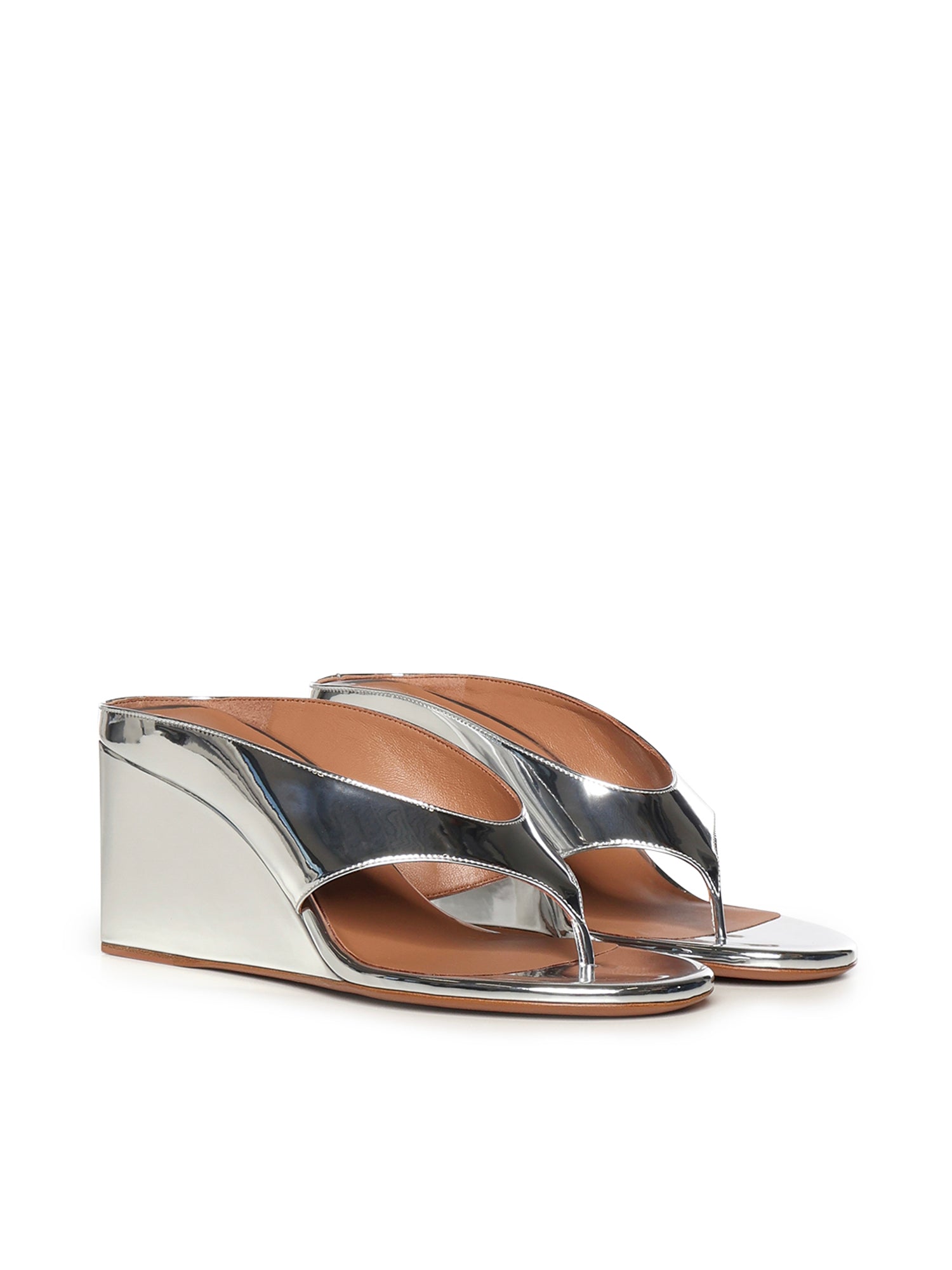 Alaia Sandals Argent Blanc Polyester