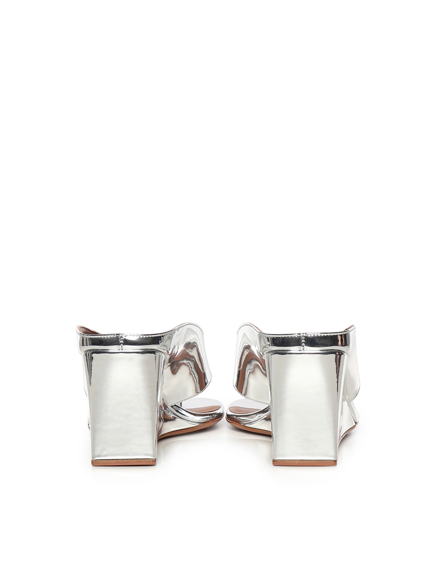 Alaia Sandals Argent Blanc Polyester