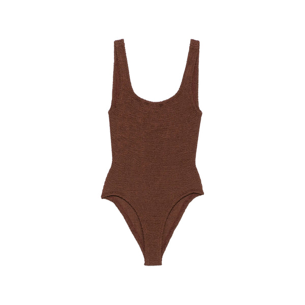 One-Piece Swimsuit Square Brown Polyamide One-pieces