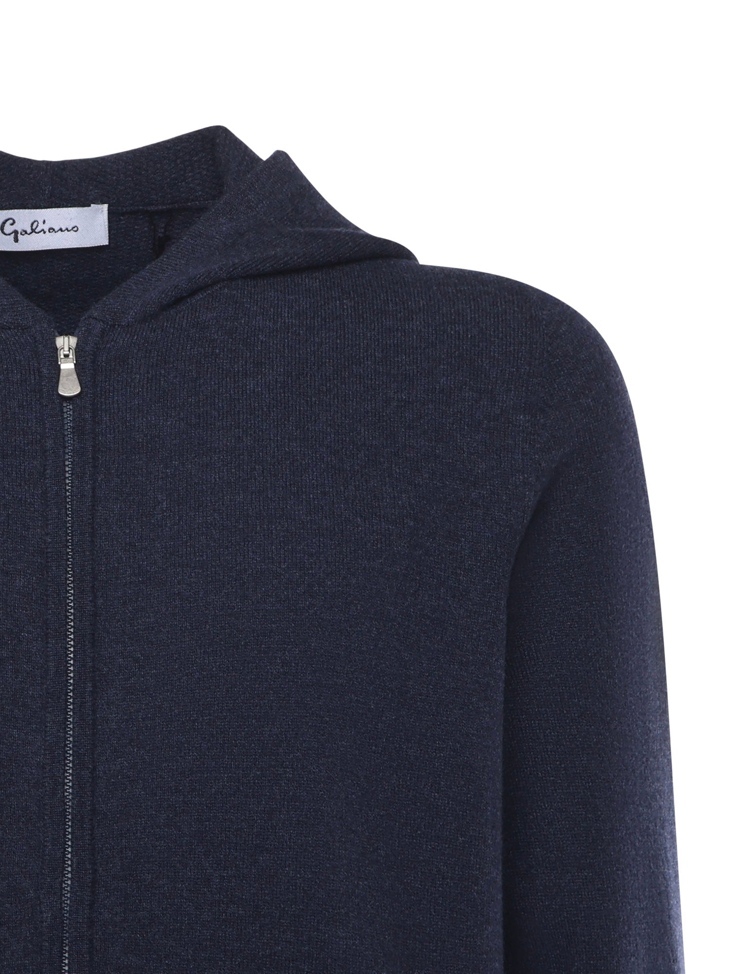 Galiano Sweaters Navy Blue Virgin Wool Viscose Cashmere