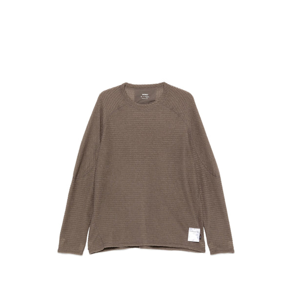 Waffle Knit Falcon Sweater Brown Polyester