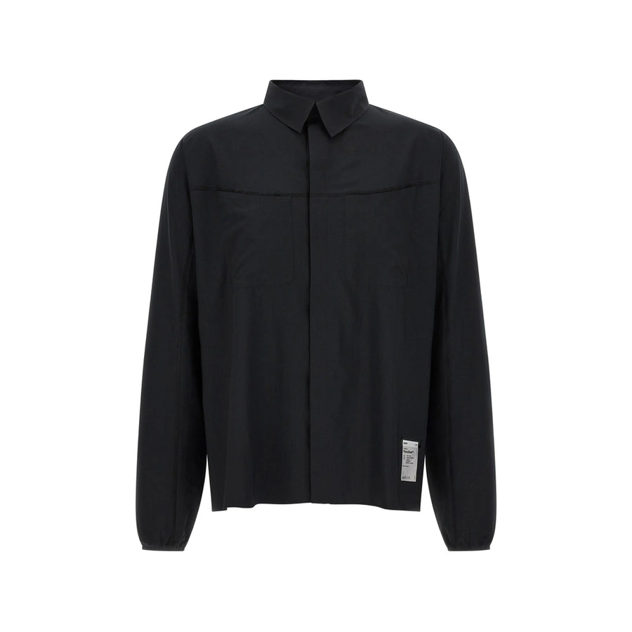 Micro-Twill Shirt Black Polyester