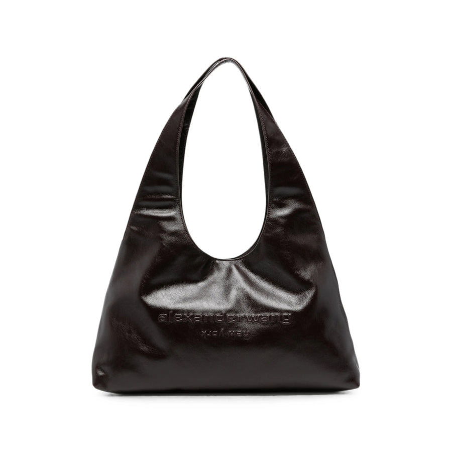 Tote Bag Grained Leather Brown Calf