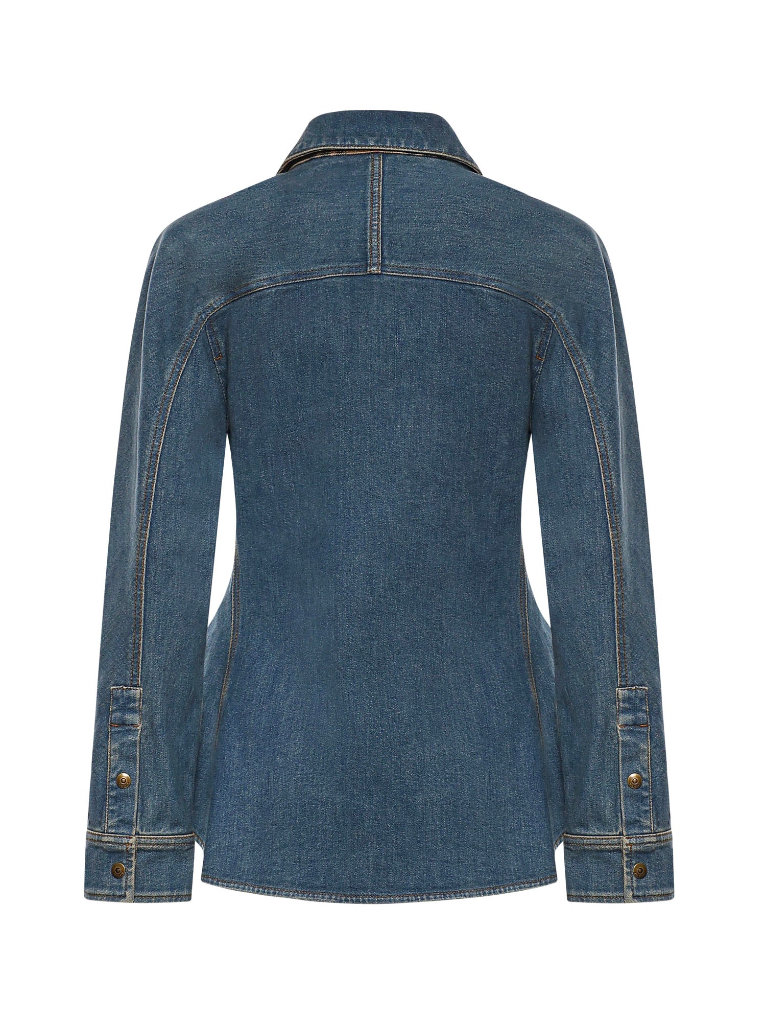 Burberry Shirts Mid Blue Cotton Elastane