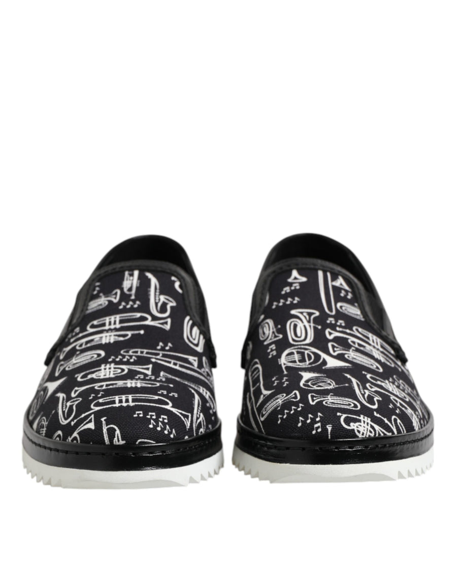 Dolce & Gabbana 65% Cotton 35% Leather loafer in black