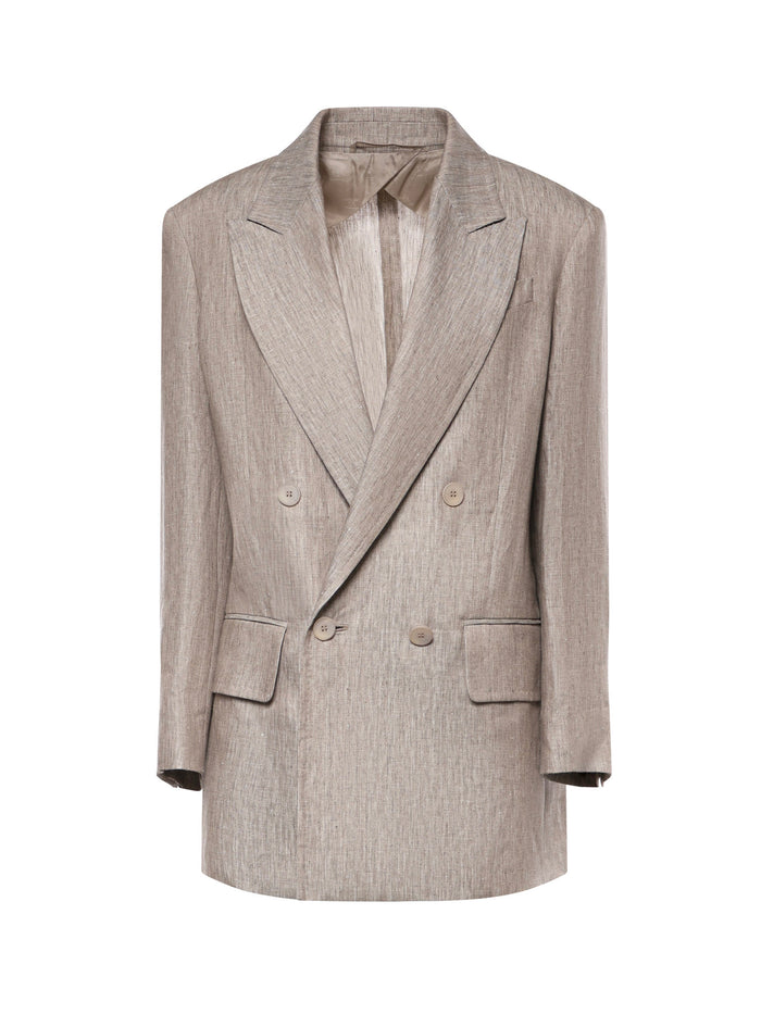 Max Mara Jackets Beige Lino