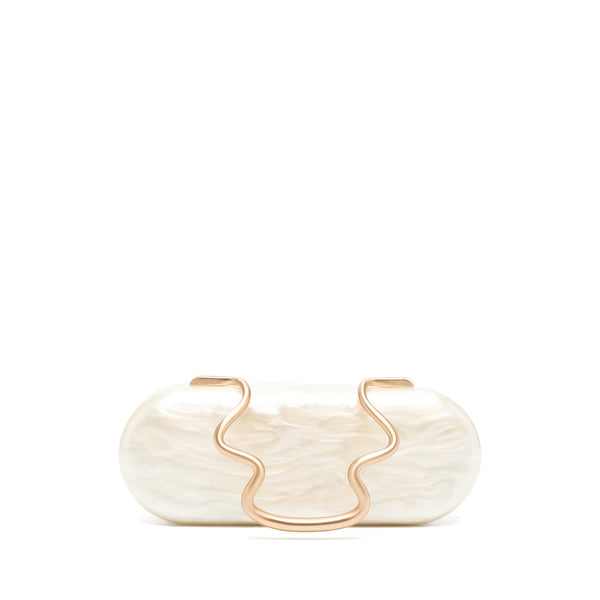 Clutch Bag Ilaria Marbled Effect Neutrals Acrylic