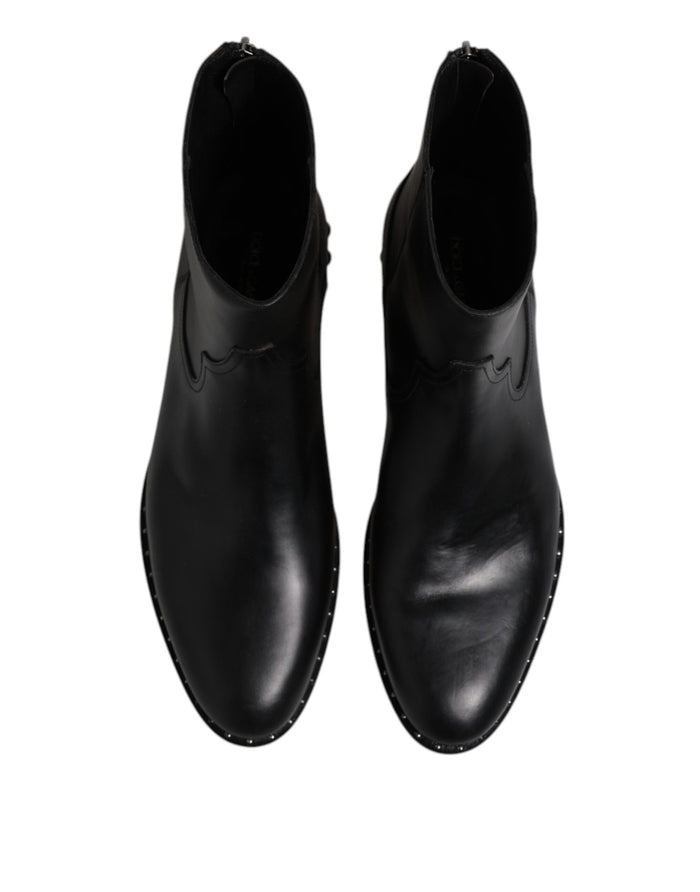 Dolce & Gabbana 100% Calf Leather boot in black — view 2