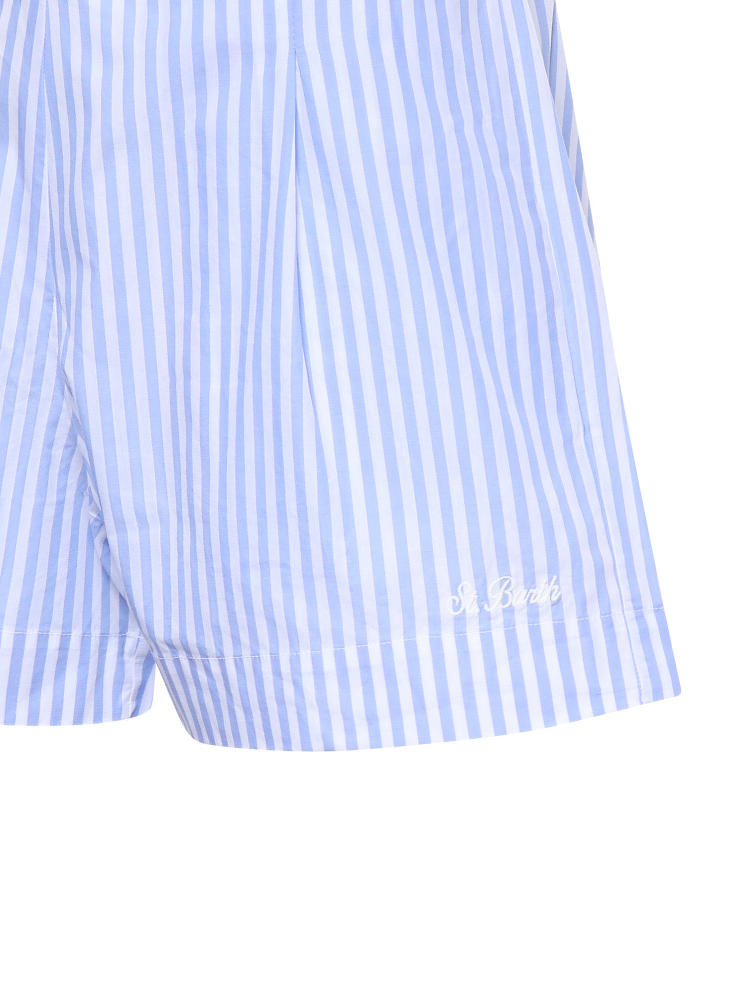 Mc2 Saint Barth Shorts Light Blue/white