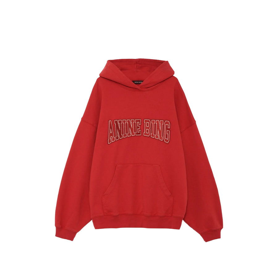 Hoodie Red Cotton Jersey Hoodies