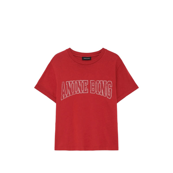 Cropped Cotton T-Shirt Red T-shirts & Jerseys