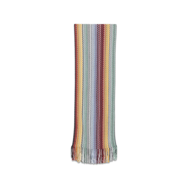 Scarf Zig-Zag Knit Grey Multicolour Viscose Scarfs