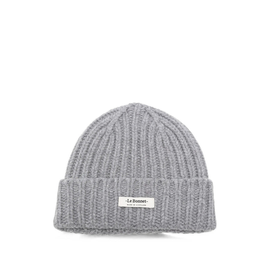 Beanie Hat Grey Lambswool