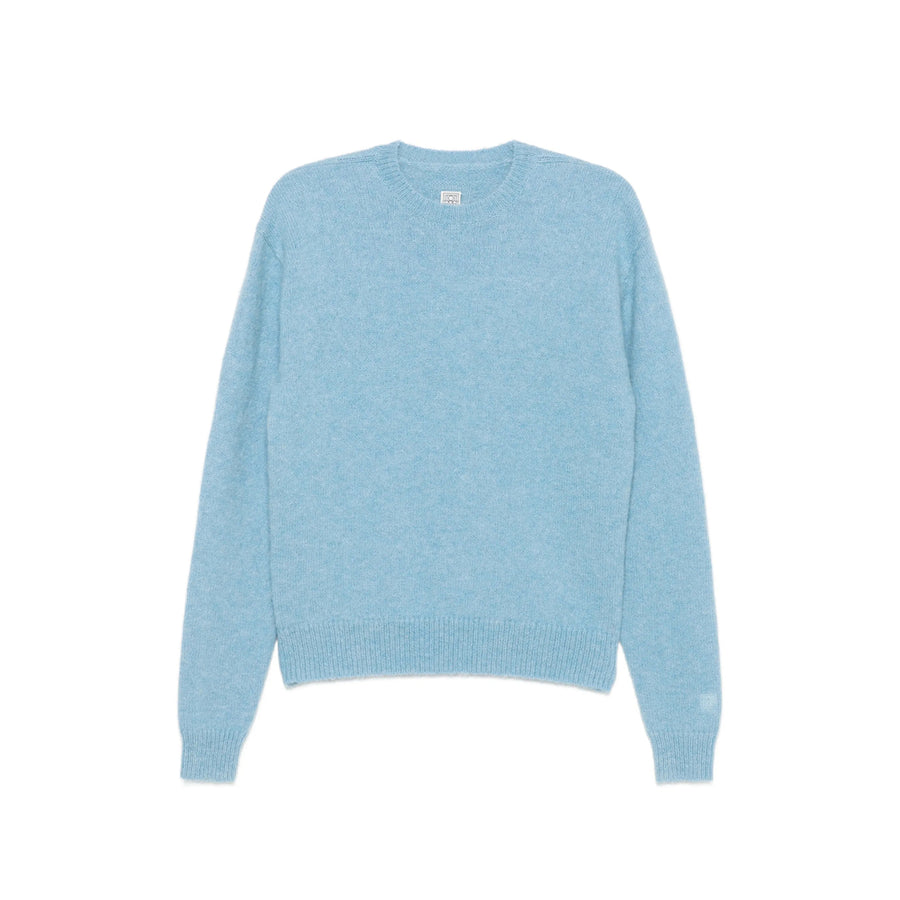 Crew-Neck Sweater Alpaca Blend Blue