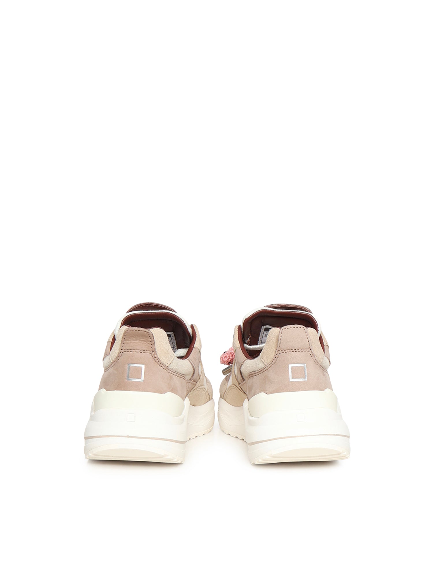 D.a.t.e. Sneakers White Beige Textile (li) + Cow Leather