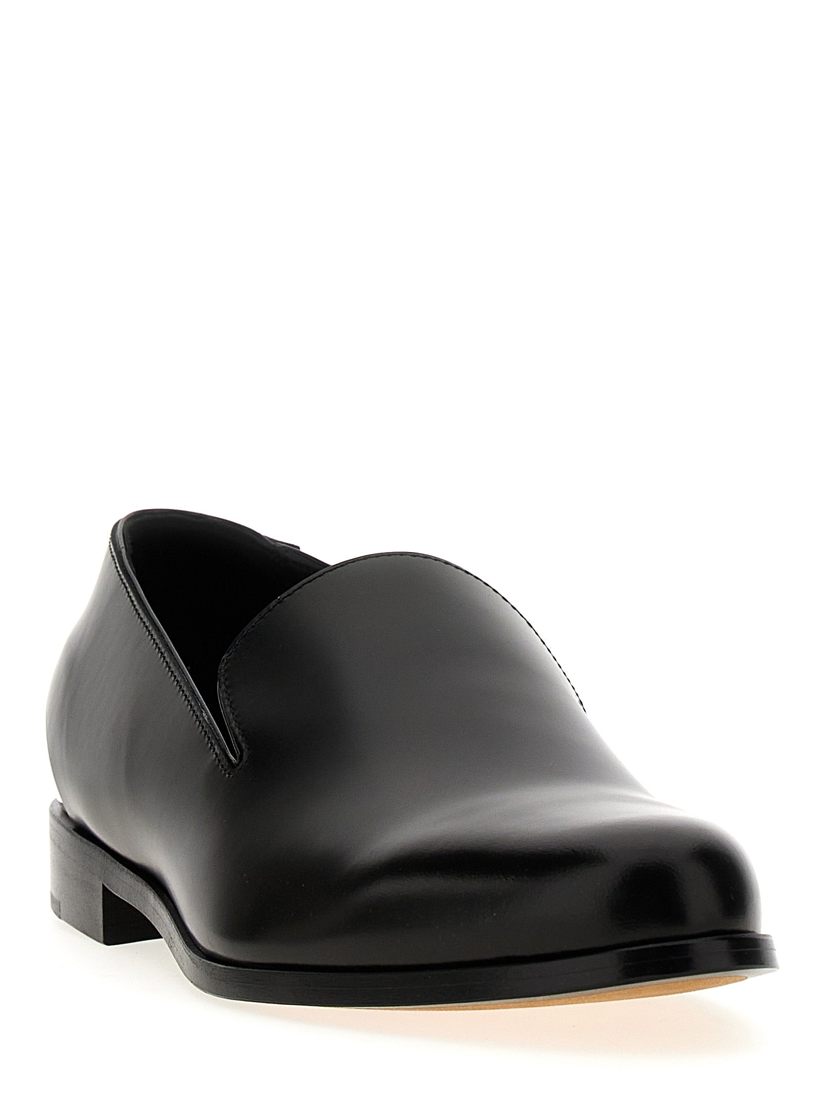 Leather loafers Black Calfskin (bos Taurus)