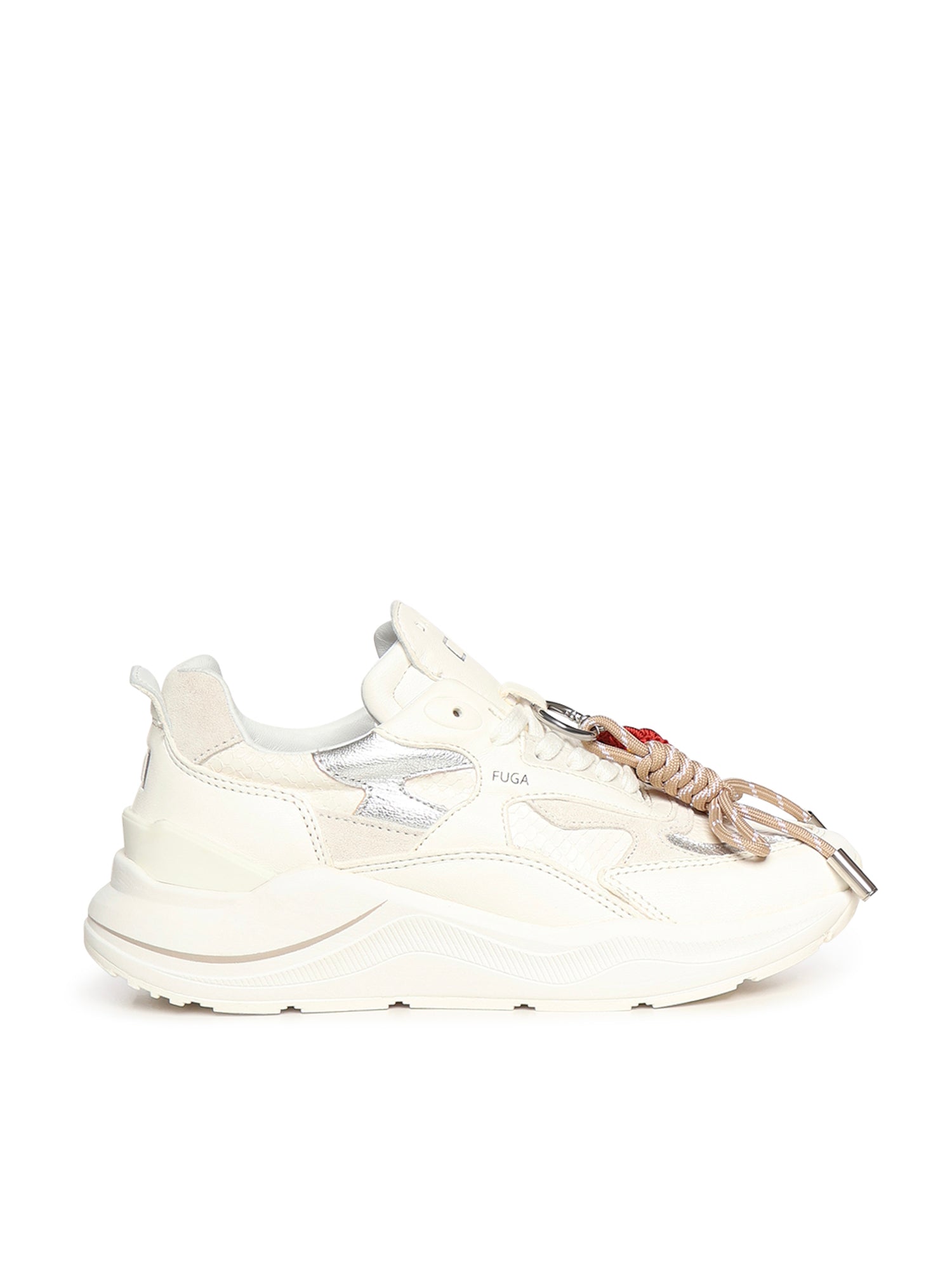 D.a.t.e. Sneakers Ivory Goat Leather + Cow
