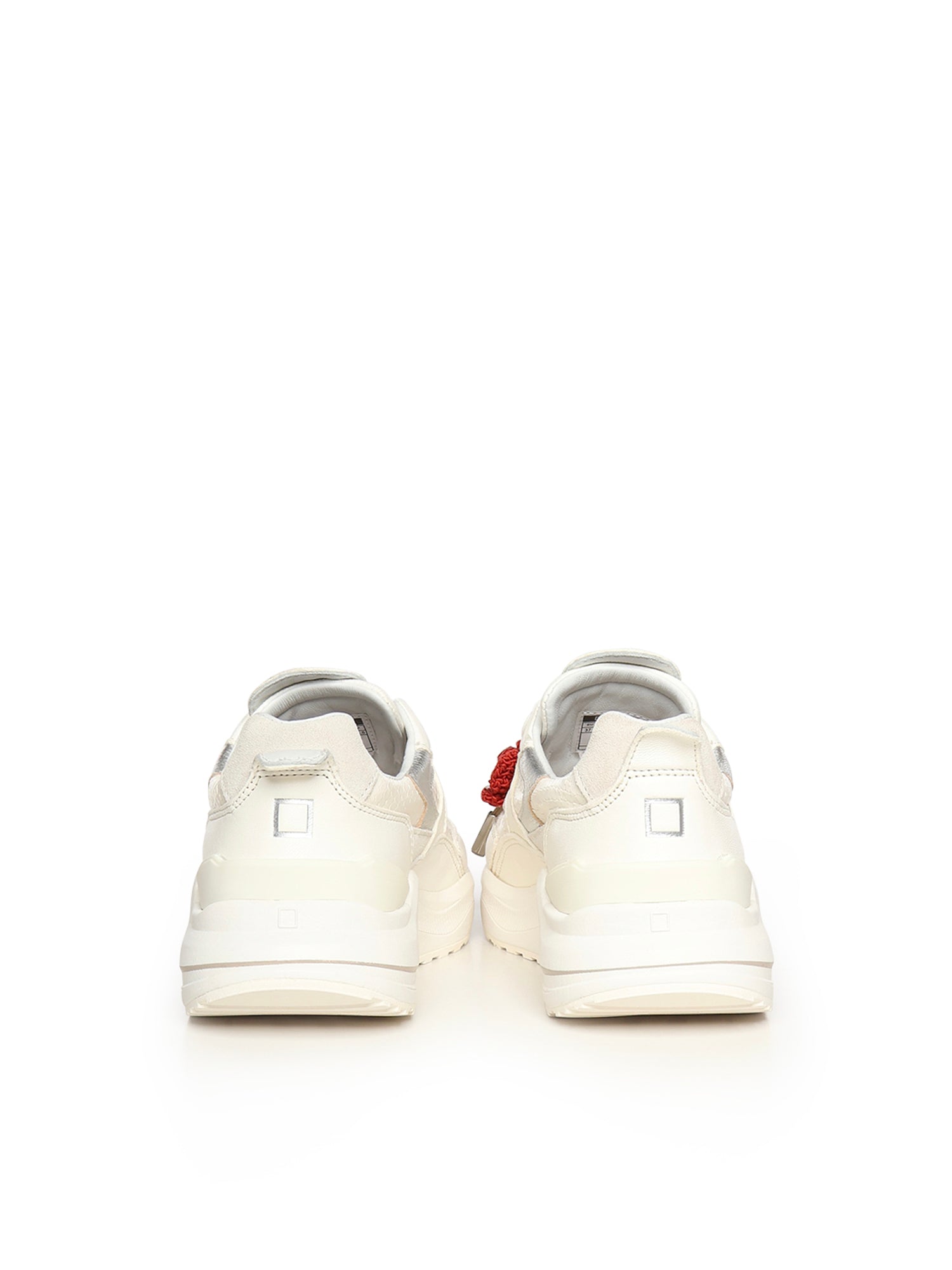 D.a.t.e. Sneakers Ivory Goat Leather + Cow