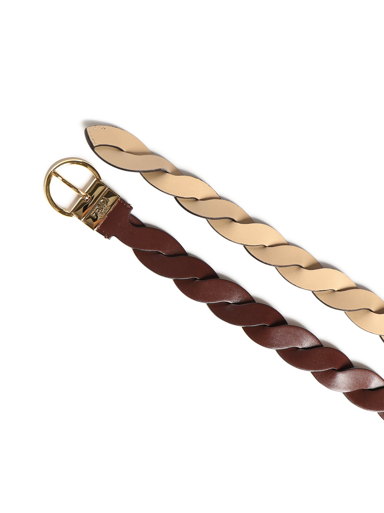Fendi Belts Mahogany, Cappuccino
